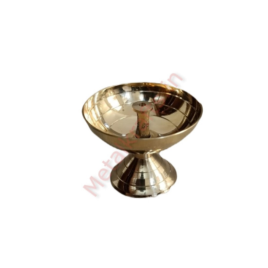 Brass Nandha Dheepam | Goodselite Nanda Deepam Vilakku |Nanda Oil Diya|Oil Lamp 100% Brass (Small)