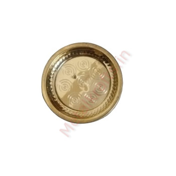  Brass Ring Plate (small) Pure Brass Flower Embossed Design Pooja Plate || Brass Pooja Thali 